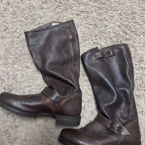 Frye Dark Brown Leather Boots
